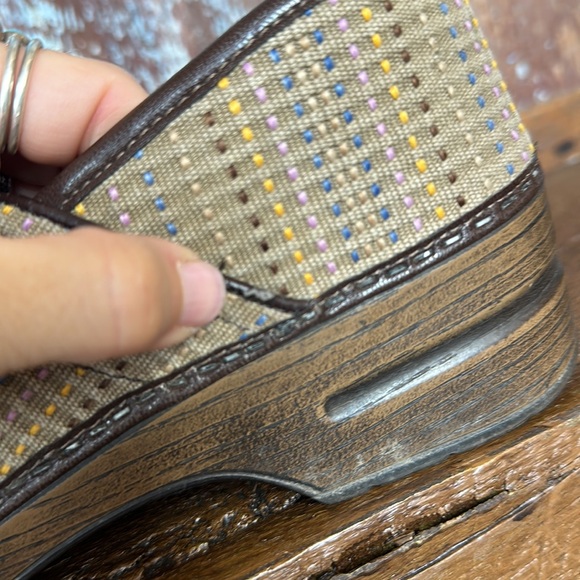 Dansko Tan Cloth Clogs - Picture 14 of 14